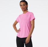 New Balance Accelerate SS Dames Sportshirt - Pink - Maat XL