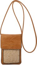 Crossbody- telefoontasje Ines Delaure moutarde