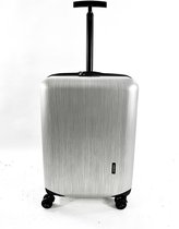 AATravel XL Reiskoffer - Trolley - Met dubbele wielen - Koffer met TSA-slot - 75 cm - Wit / Zilver