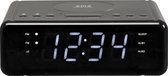 Denver CRQ-100 – wekkerradio – Draadloos opladen – QI – snooze functie – FM radio – USB input - Zwart