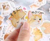 Hiden | Japanese Cat stickers - Dagboek - Stickers volwassenen - Stickers kinderen - Decoraties - Plakken - Hobby & Knutselen | Katten