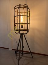 Vloerlamp Lize - Metaal - Industrieel - Grijs - Incl. lichtbron