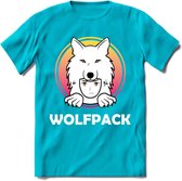 Saitama T-Shirt | Wolfpack Crypto ethereum Heren / Dames | bitcoin munt cadeau - Blauw - S