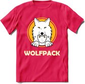 Saitama T-Shirt | Wolfpack Crypto ethereum Heren / Dames | bitcoin munt cadeau - Roze - XL