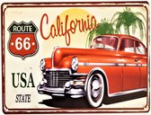 2D Metalen wandbord "California" 33x25cm