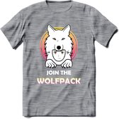 Saitama T-Shirt | Wolfpack Crypto ethereum Heren / Dames | bitcoin munt cadeau - Donker Grijs - Gemaleerd - L