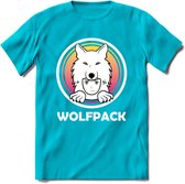Saitama T-Shirt | Wolfpack Crypto ethereum Heren / Dames | bitcoin munt cadeau - Blauw - M