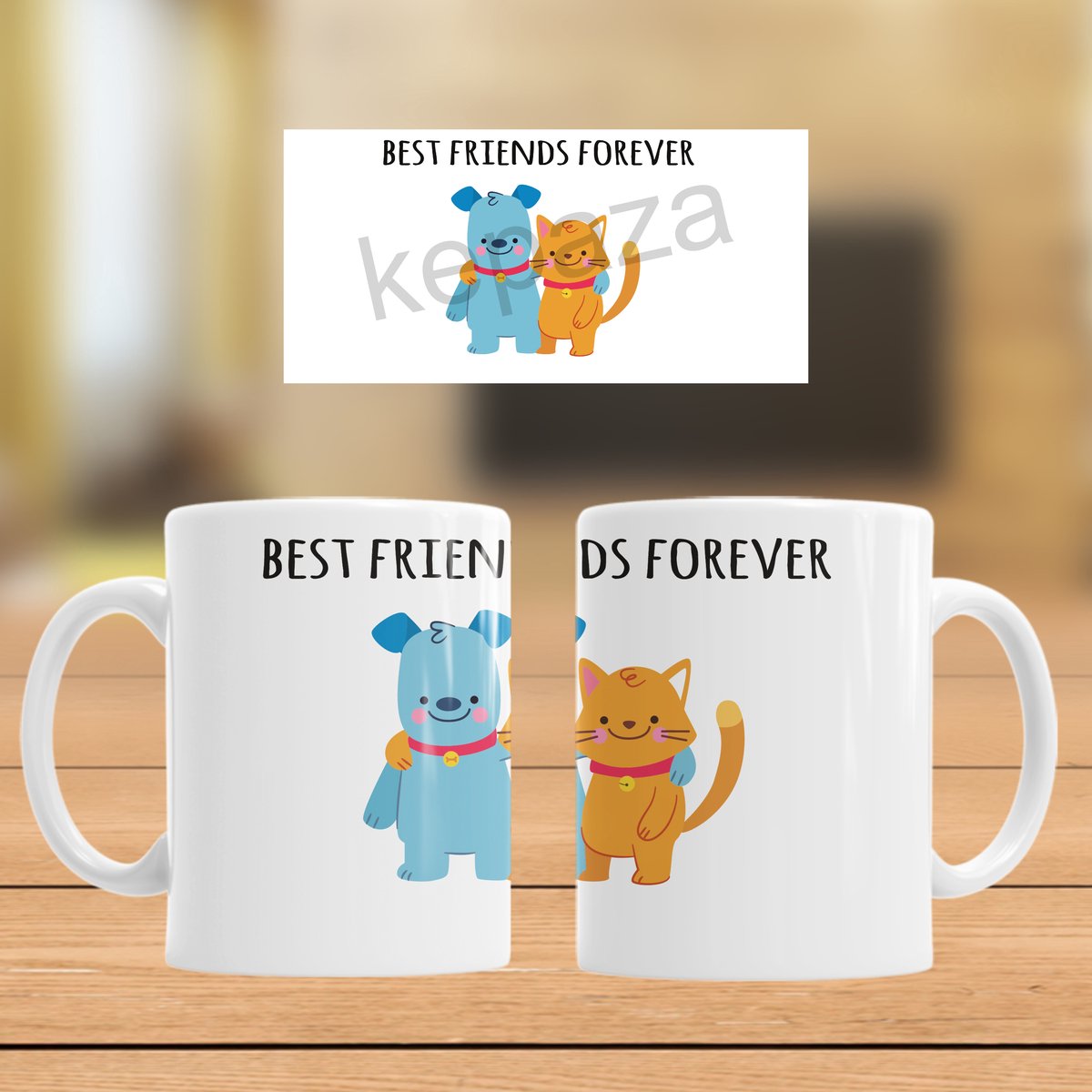 Mok Best Friends Forever (hond en kat)