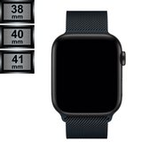 Compatible Apple Watch Bandje - Milanese Watch Band - Apple Watch Series 1/2/3/4/5/6/SE/7 - 38/40/41mm - Middernacht
