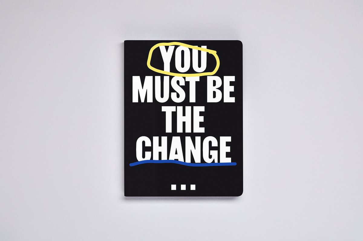 Nuuna notitieboek A5+ You Must be the Change