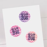 Qraphy | Zigzag | Stickervel met 3 QR-codes | Stuur een Persoonlijke Videoboodschap!