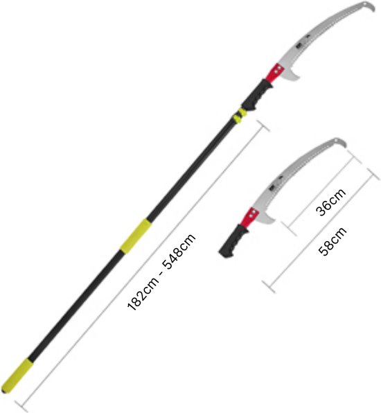 Vevor Boomzaag Telescopisch - Telescopische Takkenzaag - Hoogsnoeier - 182-548cm van VEVOR — afbeelding 2
