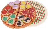 Houten pizza - 27 onderdelen - Speelgoed voor jongens - Speelgoed voor meisjes