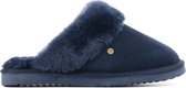 Warmbat Vrouwen Suède    Harde zool  Pantoffels / open Sloffen - Flurry - Blauw - Maat 42