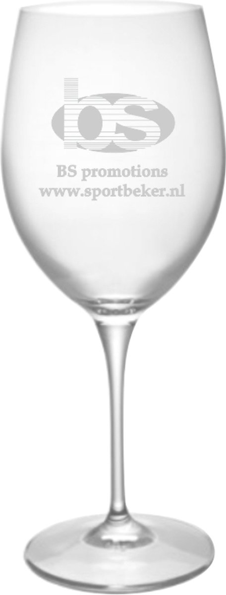 2 stuks Wijnglas Rood 60cl. met Gravure | Graveren van persoonlijke tekst en/of logo | sportbeker.nl | persoonlijk geschenk