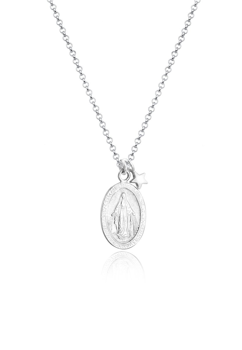 Elli - Halsketting - Dames Mary Foto Hanger Basic in 925 Sterling Zilver - Dames