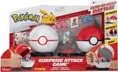 Pokémon Surprise Attack Game - Squirtle & Jigglypuff + Pokemon Balpen + 5 Pokémon Stickers | Poké-mon speelgoed voor kinderen jongens meisjes | Poke-mon speelfiguur actiefiguur | Charizard Pi