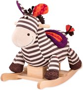 B. toys by Battat Rodeo Rocker Zebra Hobbelpaard, BPA-vrije zebra-pluche en hout, om op te zitten, voor kinderen en baby's vanaf 18 maanden