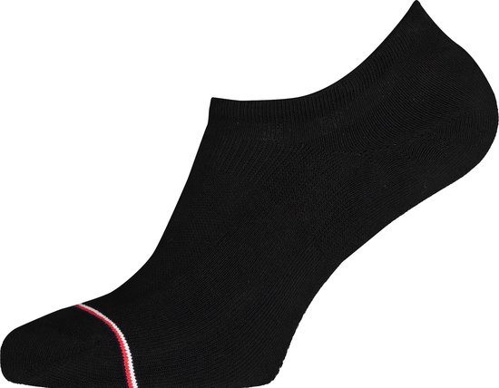 Tommy Hilfiger Iconic Sports Socks (2-pack) - heren sneakersokken katoen - onzichtbaar - zwart - Maat: 43-46