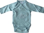 Romper - Baby overslag romper - Romper Mummy's Prince - Blauwe romper - 0-3 maanden