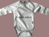 Romper - Baby overslagromper - Romper met tekst - J'aime Ma Maman - 0-3 maanden
