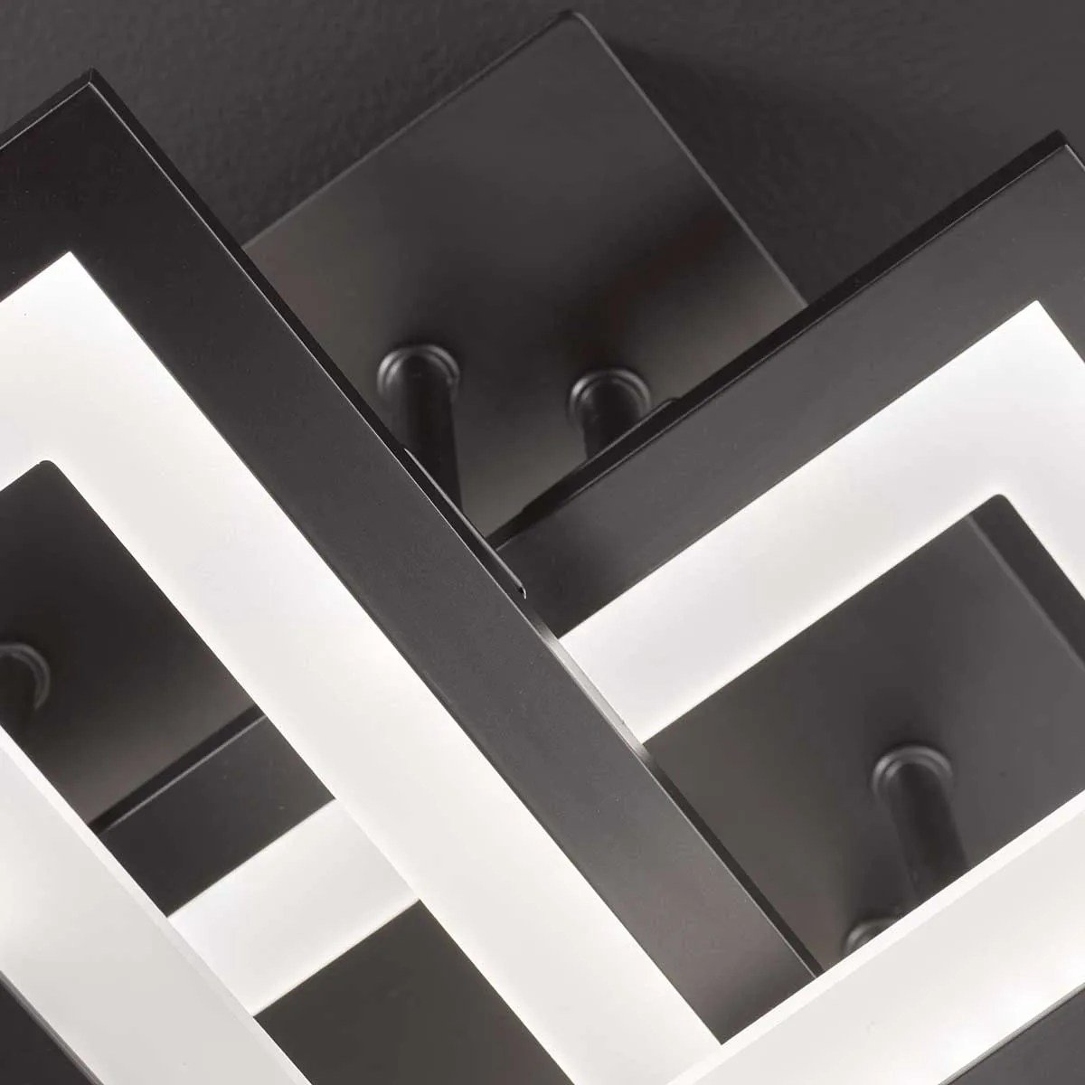 Wofi - Plafondlamp Modesto Zwart 51 cm