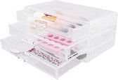 Make up organizer inclusief make up - Organizer - Accessoire organizer - Make up doos - Inclusief kwasten, spiegel en nagelvijl