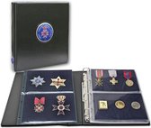 SAFE Premium verzamelalbum geschikt voor medailles, penningen en buttons - incl. 3 insteekbladen met 6 fluwelen bevestigingspanelen