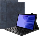 Galaxy Tab A7 Hoes met Toestenbord - 10.4 inch - met QWERTZ toetsenbord - Vintage Bluetooth Keyboard Cover – Blauw