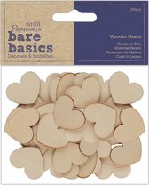 Papermania Bare Basics Wooden Hearts (100pcs) (PMA 174566)