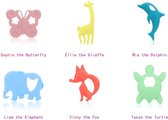 Evolved parent - Bijtringen - Animal edition - 6 stuks