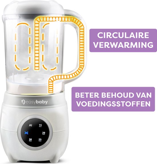 Easybaby® Steam Baby Blender, 4-in-1 Babyvoedingmaker - Verse Groente en Fruithap - Stomen, Blenden, Opwarmen en Ontdooien van Merkloos — afbeelding 5