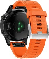 Quickfit siliconen bandje geschikt voor Garmin Fenix 5 / 5 Plus / Fenix 6 / 6 Pro /  Forerunner 935 / 945 / Quatix 5 - oranje