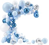 Baby Boy Blauw Ballonnenset 134 delig - Baby shower - Its A Boy - Verjaardagsfeest - Versiering - Verjaardag Jongen - Kinderfeest - Helium -  Helium Ballonnen - Slingers