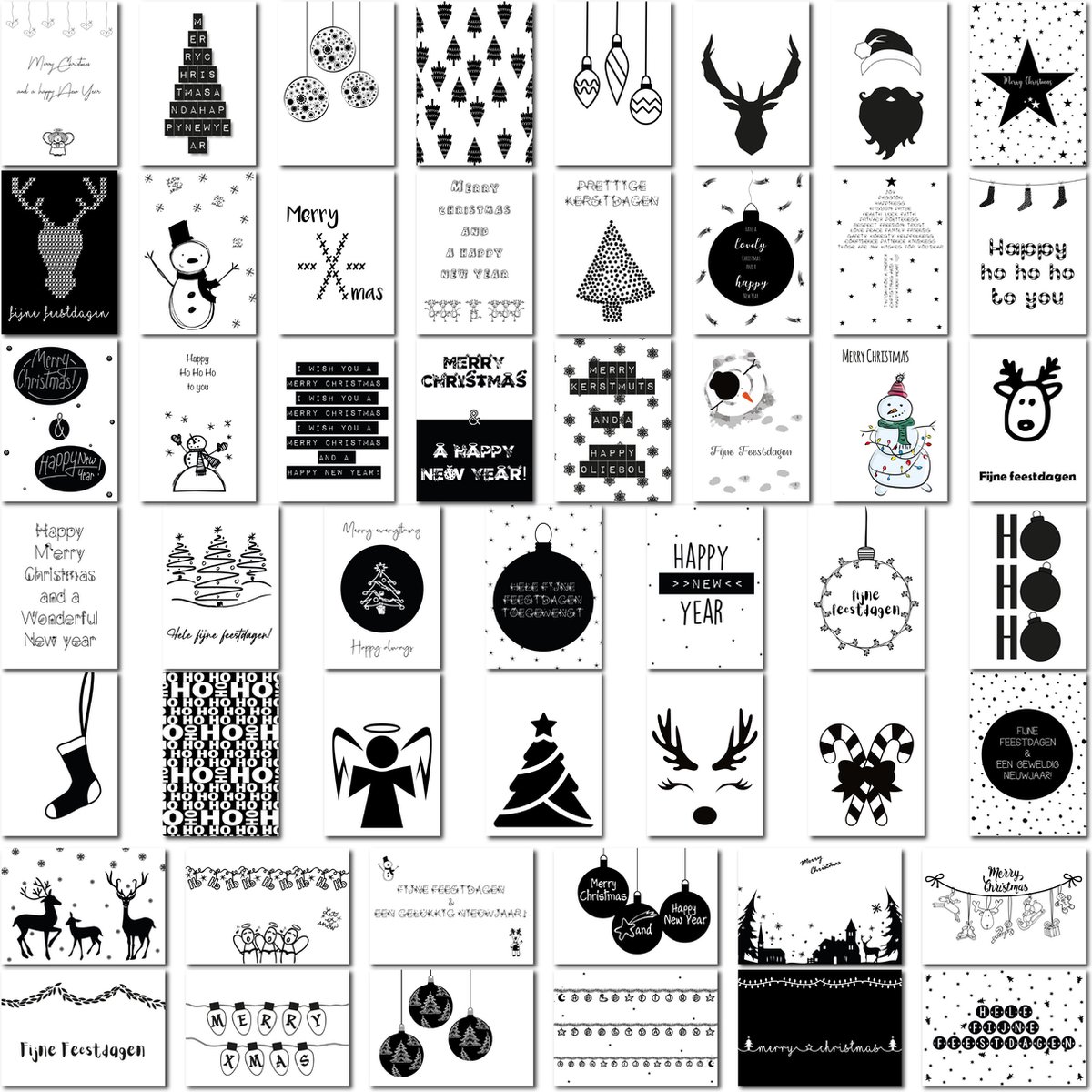 Kerstkaarten - 50 stuks | Lettertijd | A6-formaat