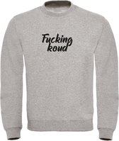 Sweater Grijs L - Fucking koud - soBAD. | Foute apres ski outfit | kleding | verkleedkleren | wintersporttruien | wintersport dames en heren