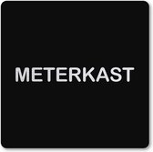 Pictogram Meterkast - pictogrammen - zwart -  deurbordje - 10 x 10 cm - zelfklevend - vierkant