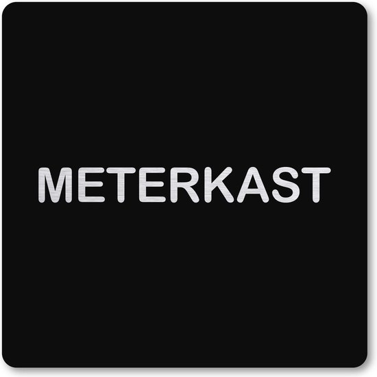 Pictogram Meterkast - pictogrammen - zwart - deurbordje - 10 x 10 cm ...