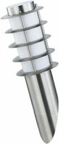 LED Tuinverlichting - Wandlamp Buiten - Nalid 1 - E27 Fitting - Rond - RVS - Philips - CorePro LEDbulb 827 A60 - 5.5W - Warm Wit 2700K - BES LED