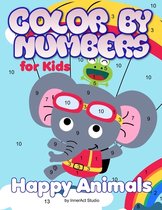 Color by Numbers for Kids: Happy Animals