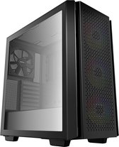 DeepCool CG560 Mid-Tower ATX PC Case, 3x Pre-Installed 120mm ARGB Fans, 1x Pre-Installed 140mm Fan, Airflow Front Panel, Tempered Glass Side Panel, 5V ARGB Motherboard Control, 2xUSB:3.0/1xAudio