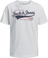 JACK&JONES JUNIOR JJELOGO TEE SS O-NEC 2COL 21/22 NOOS JNR Jongens T-shirt - Maat 176