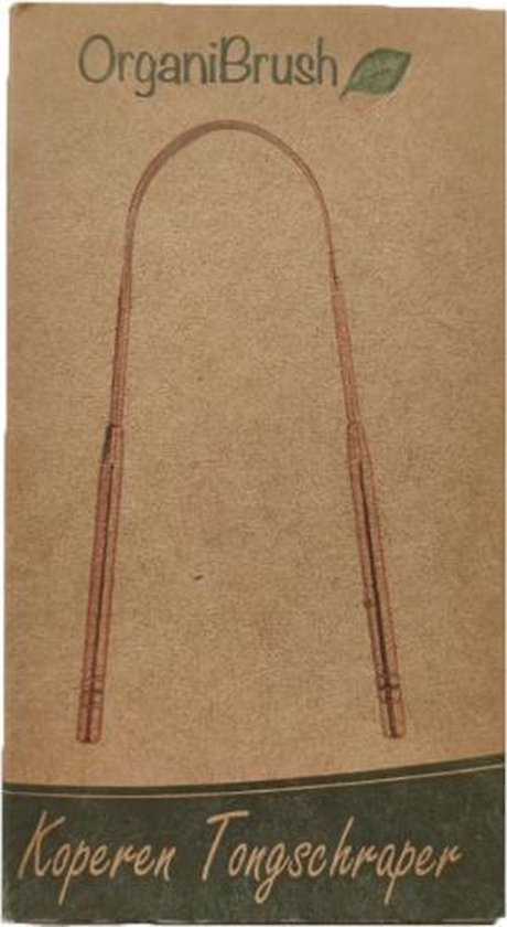 OrganiBrush 100% Koper Tongschraper / Tongreiniger - Antibacterieel - 1 Stuk