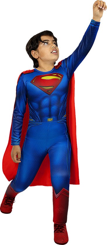 FUNIDELIA Superman kostuum - Justice League voor jongens Man of Steel - jaar cm) - Blauw