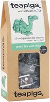 teapigs Green Tea with Mint - 15 Tea Bags (6 doosjes - 90 zakjes)