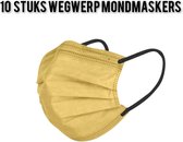 Winter wegwerp mondmaskers pastel - Oranje - per 10 stuks