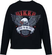 Sweater Biker - Born to be Free - Adelaar - Zwart - Maat L
