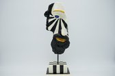 Zeus Creo -Decoratieve Standbeeld (Zwart-Wit-Goud)