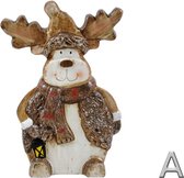 Kerstfiguren keramiek - Kerstdecoratie - eland  hoogte 25-26cm