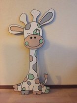 Geboortebord Giraffe ster mintgroen handgemaakt 80cm (normaal formaat) (neutraal)